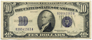 1934-D $10 Silver Certificate - United States Currency Note - E839