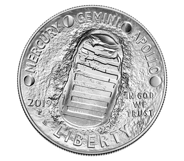 2019 Apollo 11 Uncirculated Silver Dollar 19CD Coin 50th Anniversary - H188