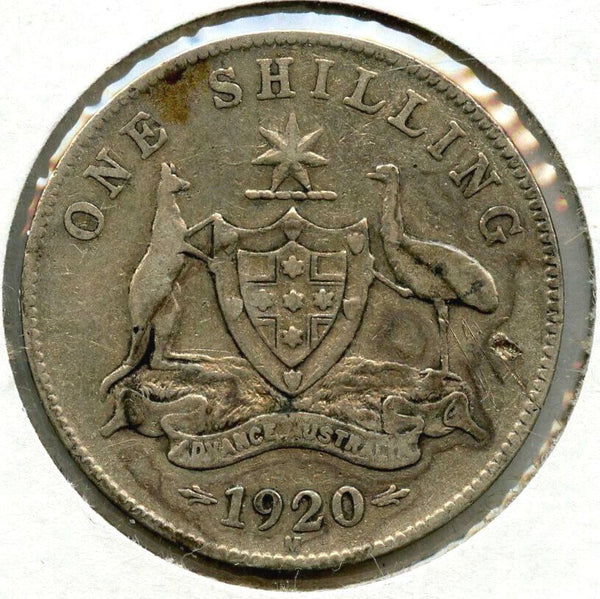 1920 M Australia Shilling Coin - King George V - RC895