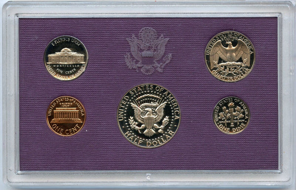 1986-S United States US Proof Set 5 Coin Set San Francisco Mint