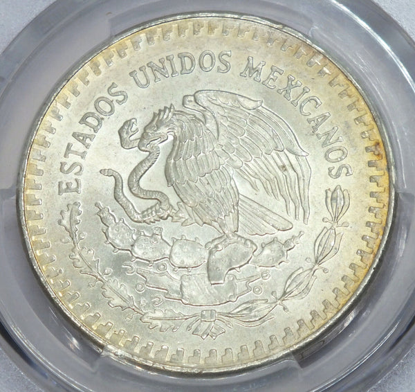 1983-Mo Mexico Libertad 1 oz Silver PCGS MS67 Onza Plata Pura Toned Toning A824