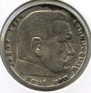 1936-A Germany Coin 5 Mark - Paul Von Hindenburg - Deutsches Reich - G498