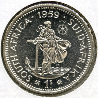 1959 South Africa Silver Coin 1 Shilling - Suid Afrika - Queen Elizabeth II A997