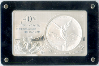 2022 40th Anniversary Mexico Libertad 999 2oz Silver Coin Mexican Bullion DN214