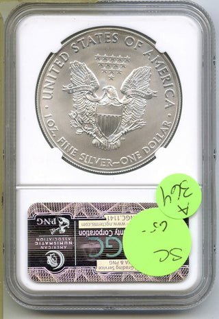 2014 American Eagle 1 oz Silver Dollar NGC MS 70 First Releases - A364