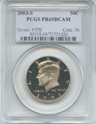 2003-S Kennedy Half Dollar PCGS PR69 Certified Coin - DN422