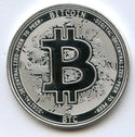Bitcoin BTC Cryptocurrency Code We Trust 1 Oz .999 Fine Silver Round - JN467