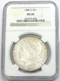 1880-O Morgan Silver Dollar NGC MS60 Certified - New Orleans Mint - A906
