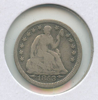 1853 P Silver Seated Liberty Half Dime Arrows Philadelphia Mint - ER148