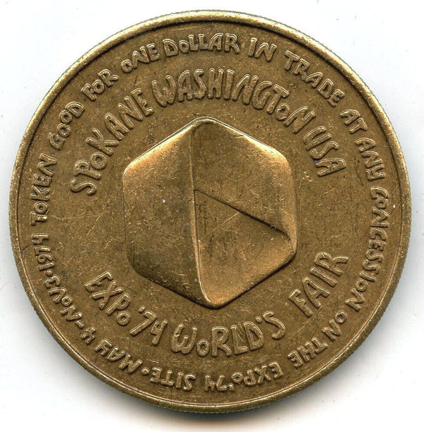 Spokane Washington 1974 World's Fair Expo Medal Round Token - CC684