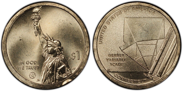 2020-P Gerber Variable Scale CT Innovation Golden Dollar Coin Philadelphia AIP06