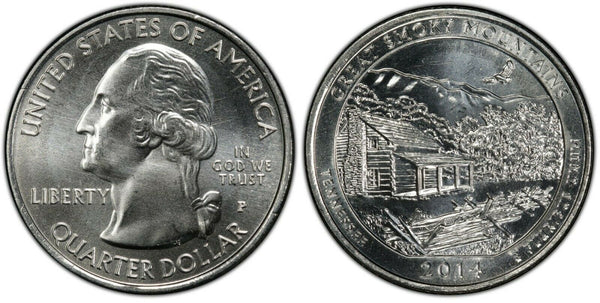 2014-P Great Smoky Mountains Tennessee NP ATB 25C Quarter Philadelphia mint 041