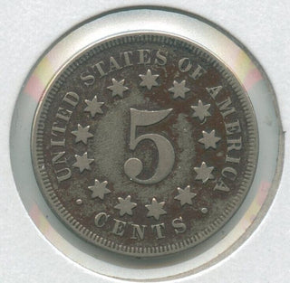1867-P Shield Nickel 5C Philadelphia Mint - No Rays - ER595
