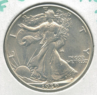 1939 D Silver Walking Liberty Half Dollar 50C Denver Mint -ER31