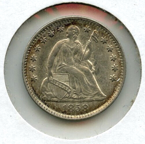 1858 Seated Liberty Half Dime - Philadelphia Mint - DM541