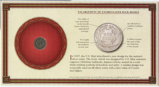 1858 Seated Liberty Silver Dime & Info Cachet - Philadelphia Mint - DM223