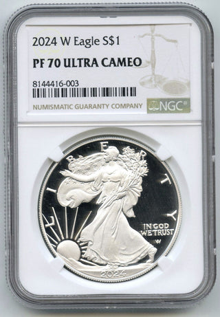 2024-W American Eagle 1 oz Proof Silver Dollar NGC PF70 Ultra Cameo - H105
