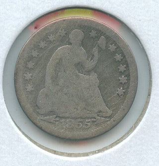 1855-P Arrows Silver Seated Half Dime 5c Philadelphia Mint  - KR603