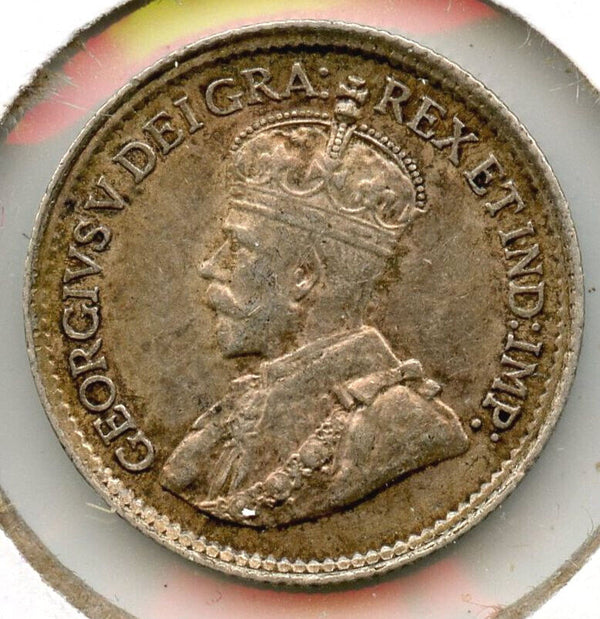 1918 Canada Silver Coin - 5 Cents - King George V - CA693