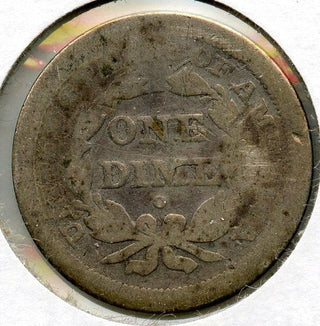 1841-O Seated Liberty Silver Dime - Open Bud Reverse - New Orleans Mint - BT334