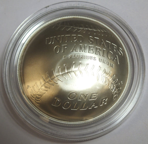 2014 Baseball Hall of Fame Silver Dollar US Mint B34 Uncirculated $1 Coin CA284
