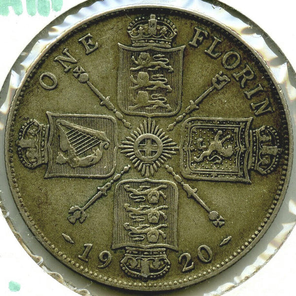 1820 Great Britain .5000 SIiver One Florin Coin -DM261