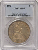 1852 Seated Liberty Silver Dollar PCGS MS62 Certified $1 Coin - JY022