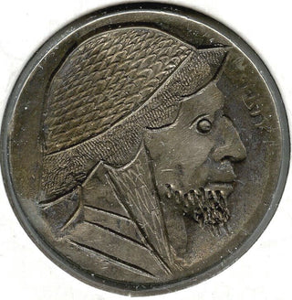 Hobo Nickel Engraved Coin - United States Buffalo Indian Head Art - B958