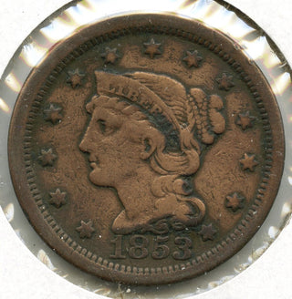 1853 Braided Hair Large Cent Penny - C216