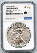 2015 American Eagle 1 oz Silver Dollar NGC Genuine eBay Mint Sealed Box #4 CA590