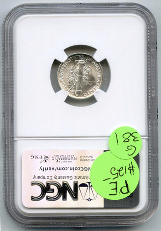 1945-S Micro S Mercury Silver Dime NGC Certified MS 65 San Francisco Mint - G381