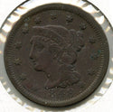 1848 Braided Hair Large Cent Penny - A543