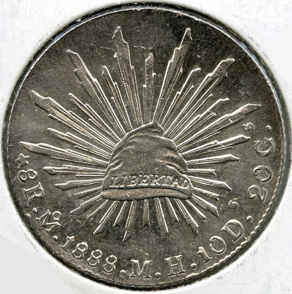 1888-Mo Mexico Silver Coin 8 Reales - Republica Mexicana - Uncirculated - B504
