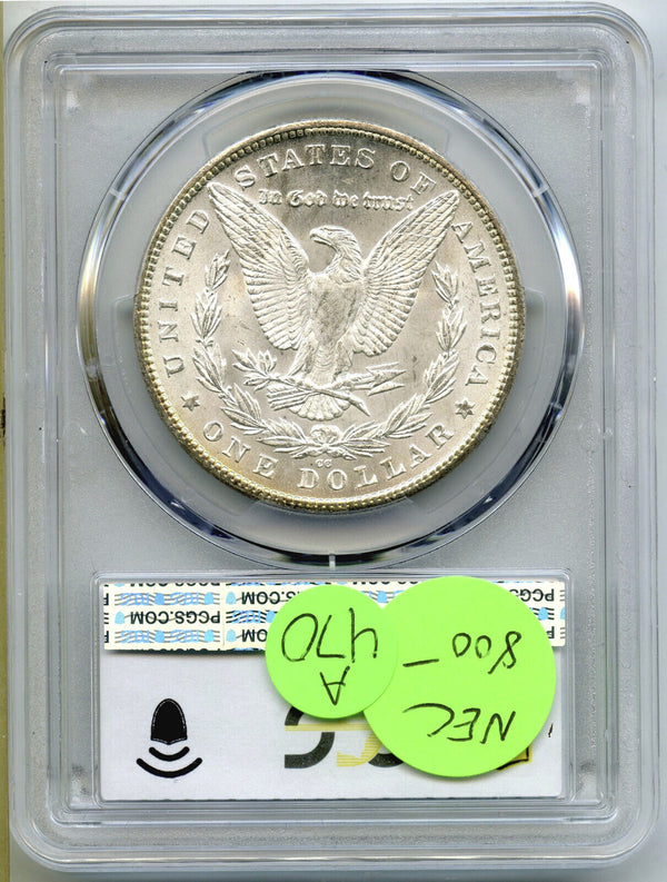 1880-CC Morgan Silver Dollar PCGS MS63 Certified - Carson City Mint - A470