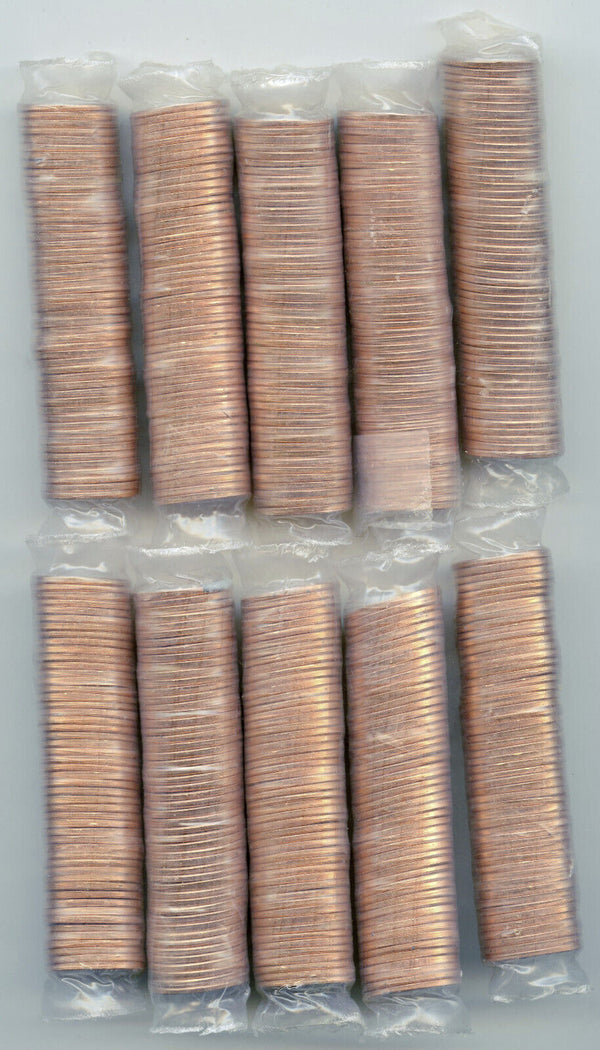 1998-P Lincoln Cent Penny Lot of 10 Roll Philadelphia Uncirculated Pennies DM757