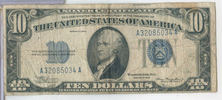 1934 $10 Silver Certificate Bank Note US Currency - Ten Dollars - ER733