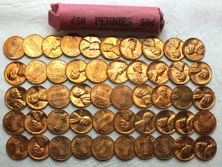 Coin Roll 1968-D Lincoln Memorial Cent Penny Roll 50-Pennies Uncirculated LG620