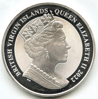 2022 Last Walking Liberty 999 Silver 1 oz Coin British Virgin Islands - G203