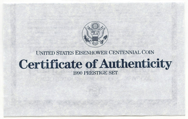 1990 Prestige Coin Set United States Mint OGP Case COA Eisenhower - B589