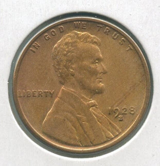1928 S Lincoln Wheat Cent 1C San Francisco Mint - ER276