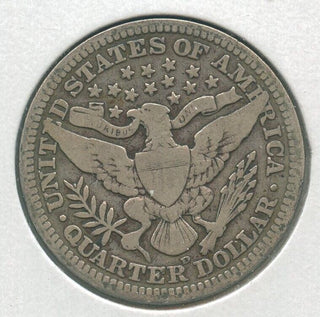 1908-D Silver Barber Quarter 25c Denver Mint - KR161