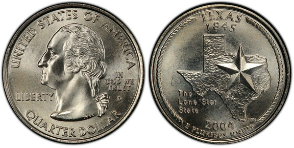 2004-D Texas Statehood Quarter 25C Uncirculated Coin Denver mint 056