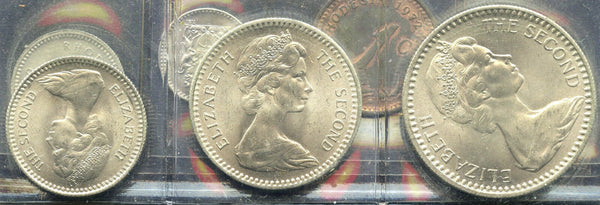 Coins of Rhodesia 1964 - 1972 Collection & Case - A456