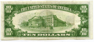 1934 $10 Silver Certificate - United States Currency Note - E835