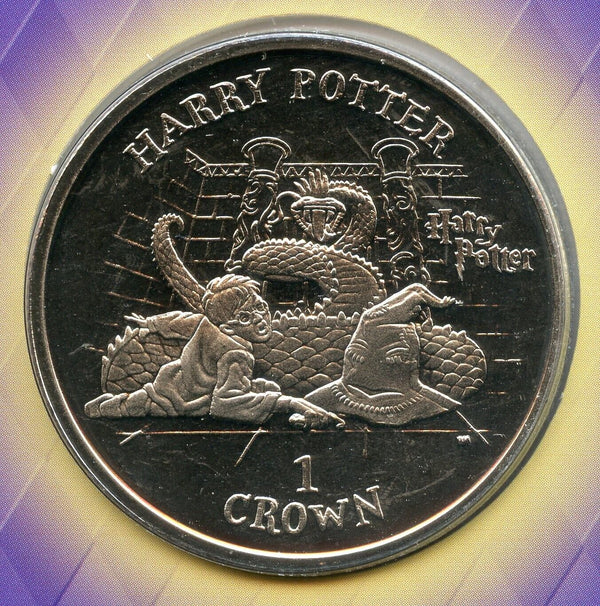2002 Harry Potter & The Chamber of Secrets Isle of Man 1 Crown Coin Pobjoy JP663