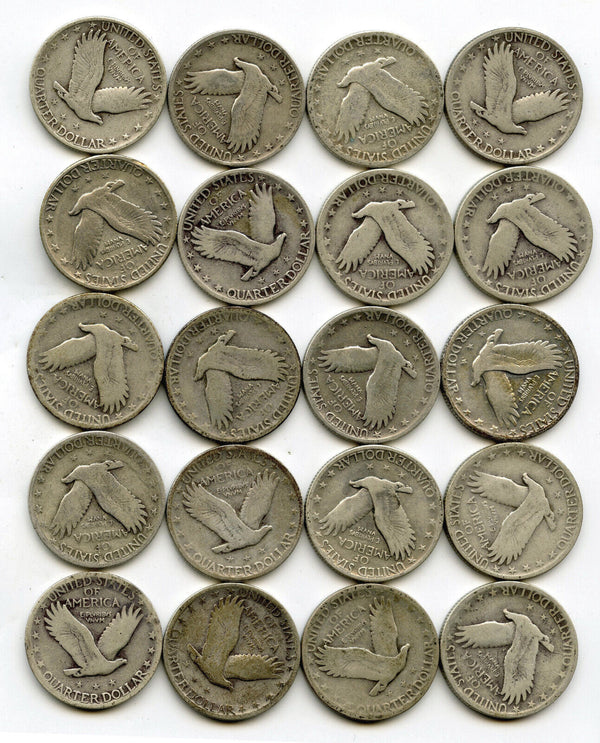 1930 Standing Liberty Silver Quarters 40-Coin Roll - Philadelphia Mint - B405