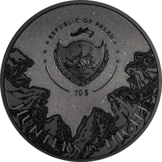 2020 Palau $10 Black Panther Hunters by Night 2oz Silver Coin - KR39