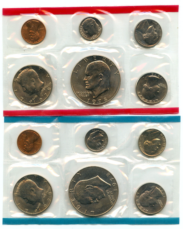 1978 United States Uncirculated US Mint Coin Set -OGP Philadelphia & Denver