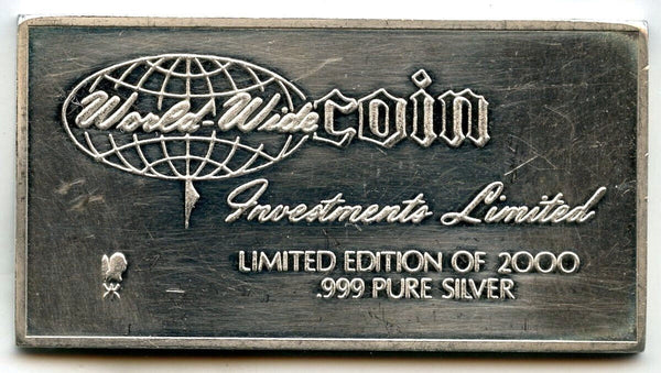 Smoky Mountain Bear 1973 Art Bar 999 Silver 0.64 ozt Ingot Medal Vintage - A100