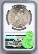 1922 Peace Silver Dollar NGC MS63 Certified - Philadelphia Mint - CC281